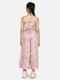 lilpicks Floral Pink Culotte Jumpsuit