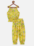 lilpicks Floral Yellow Comfy Clothing Set