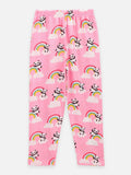 Lilpicks Pink Panda Print Nightsuit
