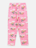Lilpicks Pink Panda Print Nightsuit