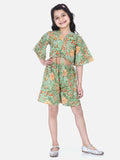 Lilpicks Green Block Print Short Set