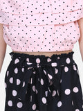 Lilpicks Dusky Pink Polka Top with Pant Set