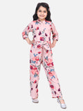 Lilpicks Floral Beige Classic Jumpsuit