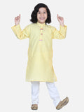 Lilpicks Lemon Yellow Chikankari Kurta Pyjama Set