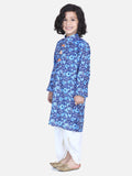 Lilpicks Blue Digital Print Dhoti Kurta Set