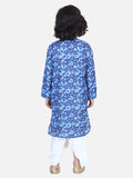 Lilpicks Blue Digital Print Dhoti Kurta Set