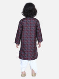 Lilpicks Brown Digital Print Dhoti Kurta Set