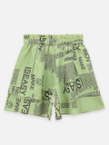 Lilpicks Pink Green Pack of 2 Flared Shorts