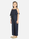 Lilpicks Blue Polka Cape Jumpsuit