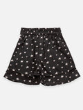 Lilpicks Black And Pink Polka Print Pack Of 2 Shorts