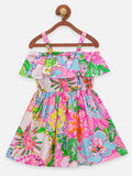 Lilpicks Multi color Floral Fit and Flare Dress