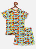 Lilpicks Vehicle Print Shorts Nightsuit