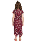 Wine Floral Gota Ethnic Jumpsuit