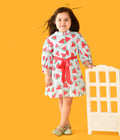 Watermelon Print Flounce sleeves Dress