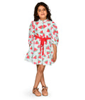 Watermelon Print Flounce sleeves Dress