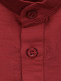 Maroon Plain Kurta Pyjama Set