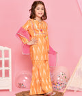 Yellow Ikat Gota Details Kurti Sharara Set