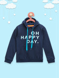 OH Happy Day Print Navy Hoodie