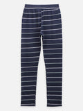Lavender Navy Blue Stripe Leggings - Pack of 2