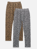 Multicolor Tiger Print Leggings - Pack of 2