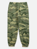 Green Beige Army Print Jogger Pant - Pack of 2