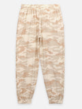 Green Beige Army Print Jogger Pant - Pack of 2