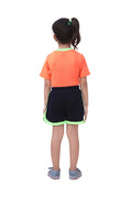 Neon Orange Tshirt With Short Lounge Set