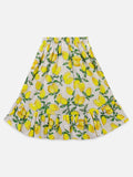Lemon Yellow Coordinated Skirt Set