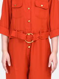 Rust Designer Full Jumpsuit