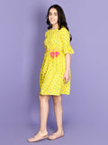 Lemon Yellow Fit n Flare Dress