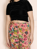 Peach Floral Print Shorts