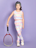 Rainbow Sports Top with Legging Set