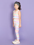 Rainbow Sports Top with Legging Set