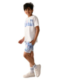 Graphics Printed T-shirt with Drawstring Shorts Set