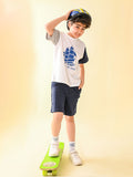 Boat Printed T-shirt with Drawstring Short Set