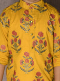 Floral Print Kurta with Dhoti Set