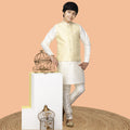 Kurta Pyjama Set with Embossed Nehru Jacket