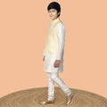 Kurta Pyjama Set with Embossed Nehru Jacket