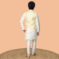 Kurta Pyjama Set with Embossed Nehru Jacket