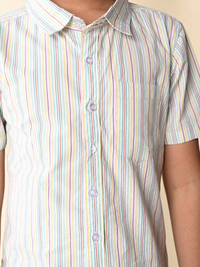 Stripes Printed Half Sleeves Shirt
