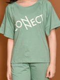 Connect Printed Half Sleeve Tee with Jogger Set