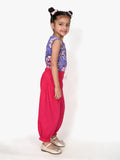Floral Printed Sleeveless Top with Afghani Style Pant