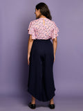 Floral Top with Skirt Palazzo Set