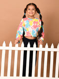 Tie Dye Printed Full Sleeve Smoking Top with Pant Set