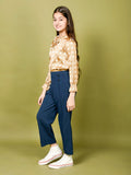 Polka Printed Long Sleeves Top with Palazzo Pant Set