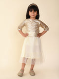 Sequin Party Top With Net Skirt Set