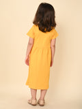 Solid Frill Design Fit n Flare Dress