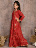 Bandhani Print Angrakha Ethnic Gown