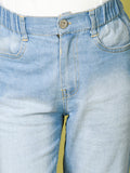 Double Shaded Solid Straight Denim Jeans
