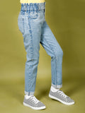 Medium Wash Straight Solid Denim Jeans